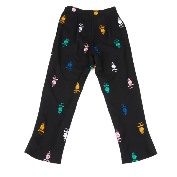 tricot COMME des GARCONS Wool Floral Embroidery Pants K-174930_009