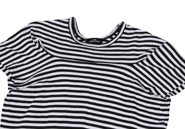 tricot COMME des GARCONS Dimensional Sleeves Asymmetry Hem Striped T-shirt K-174931_002