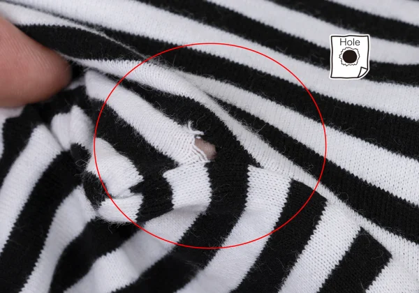 tricot COMME des GARCONS Dimensional Sleeves Asymmetry Hem Striped T-shirt K-174931_010