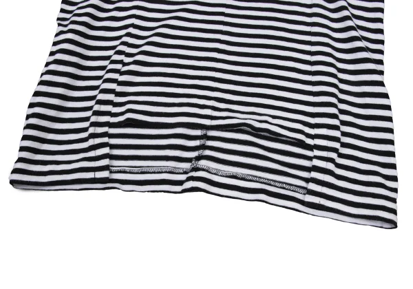 tricot COMME des GARCONS Dimensional Sleeves Asymmetry Hem Striped T-shirt K-174931_011
