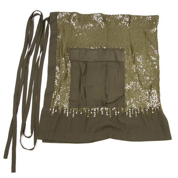 tricot COMME des GARCONS Sequins Pocket Design Wrap Skirt K-174932_002