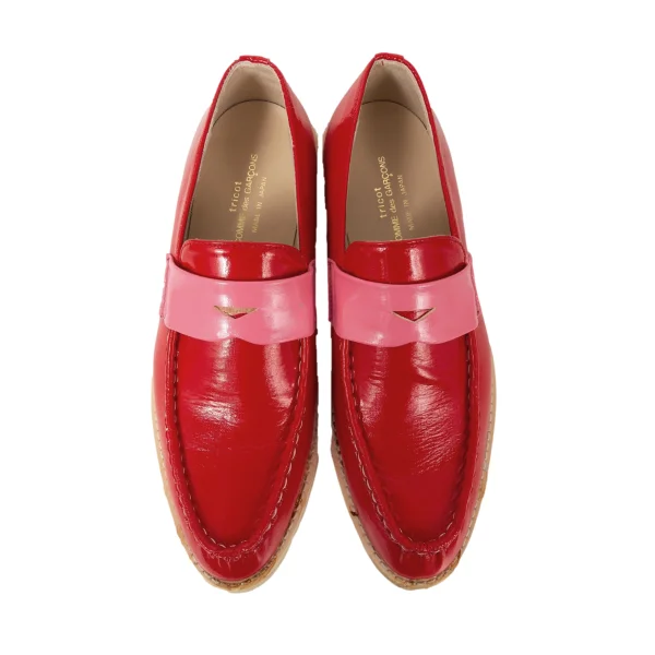 tricot COMME des GARCONS Bicolor Enamel Penny Loafers K-174939_002