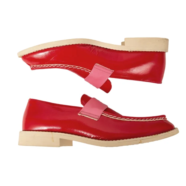 tricot COMME des GARCONS Bicolor Enamel Penny Loafers K-174939_003