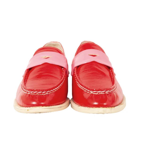 tricot COMME des GARCONS Bicolor Enamel Penny Loafers K-174939_004