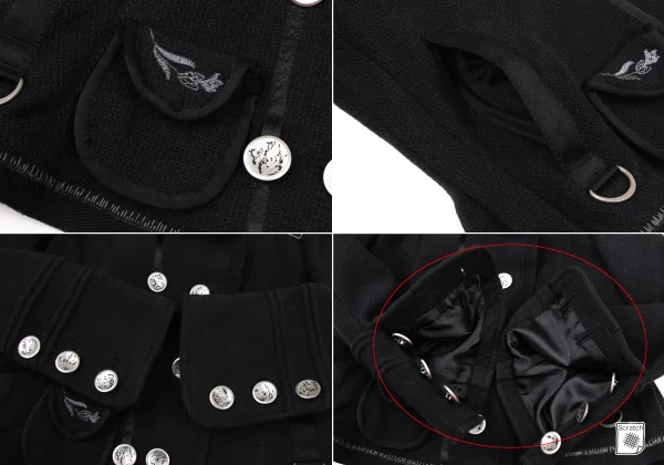 MARITHE + FRANCOIS GIRBAUD Wool Metal Button Jacket K-174940_012