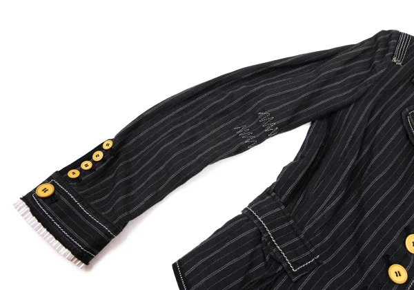 MARITHE + FRANCOIS GIRBAUD Stitch Stripe Cotton Jacket K-174941_009