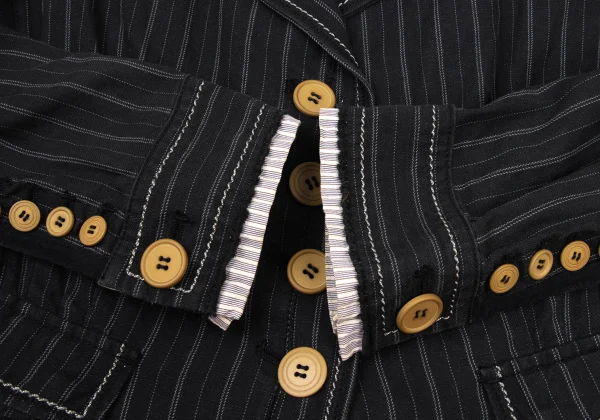 MARITHE + FRANCOIS GIRBAUD Stitch Stripe Cotton Jacket K-174941_011