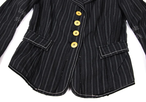 MARITHE + FRANCOIS GIRBAUD Stitch Stripe Cotton Jacket K-174941_013