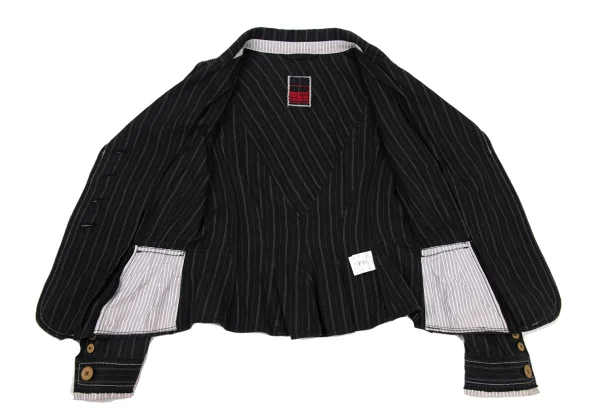 MARITHE + FRANCOIS GIRBAUD Stitch Stripe Cotton Jacket K-174941_016