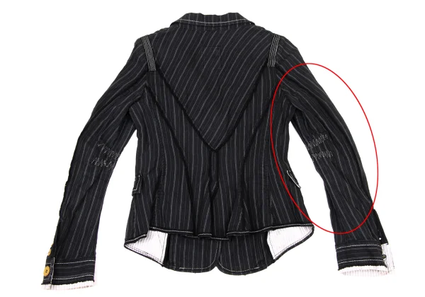 MARITHE + FRANCOIS GIRBAUD Stitch Stripe Cotton Jacket K-174941_017