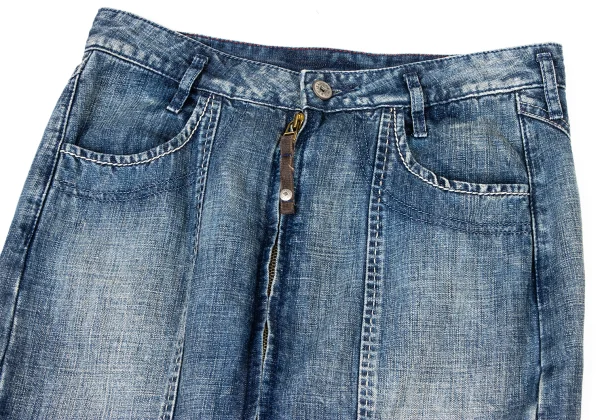 MARITHE + FRANCOIS GIRBAUD Cutting Hem Denim Skirt K-174942_003