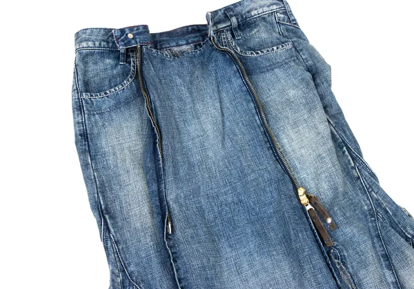 MARITHE + FRANCOIS GIRBAUD Cutting Hem Denim Skirt K-174942_009