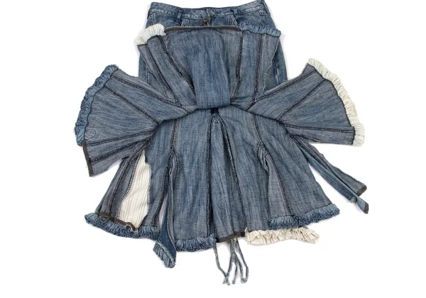 MARITHE + FRANCOIS GIRBAUD Cutting Hem Denim Skirt K-174942_012