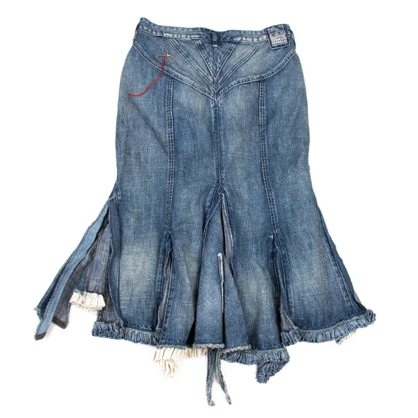 MARITHE + FRANCOIS GIRBAUD Cutting Hem Denim Skirt K-174942_013