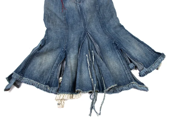 MARITHE + FRANCOIS GIRBAUD Cutting Hem Denim Skirt K-174942_015