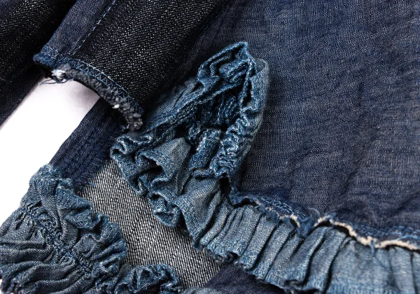 MARITHE + FRANCOIS GIRBAUD Cutting Hem Embroidery Denim Skirt K-174943_012