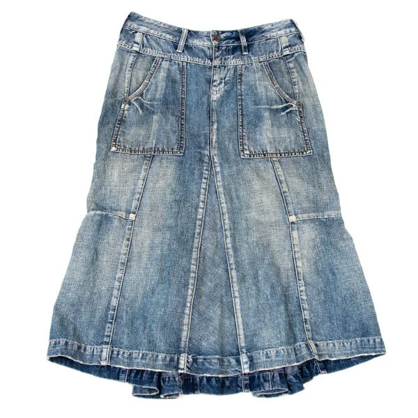 MARITHE + FRANCOIS GIRBAUD Switching Denim Skirt K-174944_002