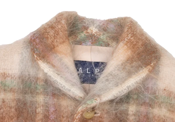 Ralph Lauren Mohair Blended Shaggy Wool Check Jacket K-174946_004