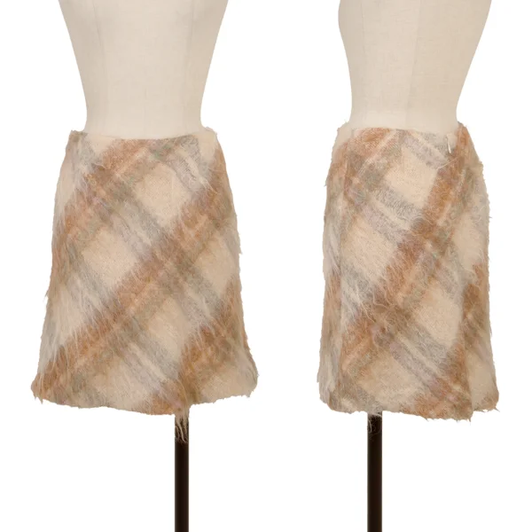Ralph Lauren Mohair Blended Shaggy Wool Check Jecket & Skirt K-174948_011