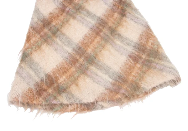 Ralph Lauren Mohair Blended Shaggy Wool Check Jecket & Skirt K-174948_014