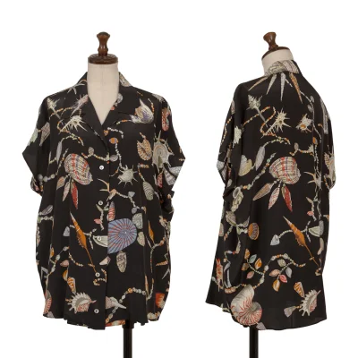 yoshie inaba Printed Silk Sleeveless Shirt