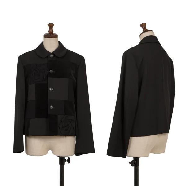 robe de chambre COMME des GARCONS Patchwork Wool Gaba Jacket Black M K-174951_001