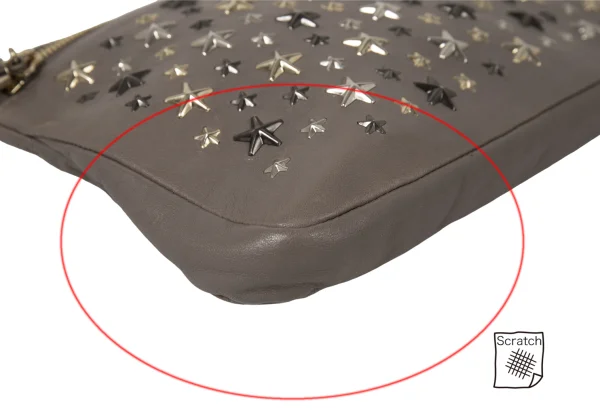 JIMMY CHOO Star-Studded Leather Clutch Bag K-174959_006