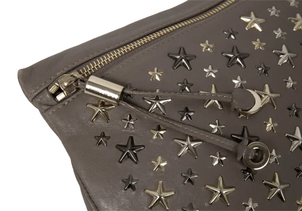 JIMMY CHOO Star-Studded Leather Clutch Bag K-174959_011