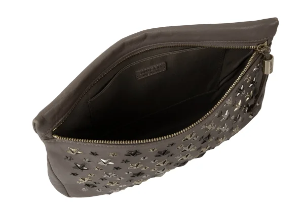 JIMMY CHOO Star-Studded Leather Clutch Bag K-174959_012