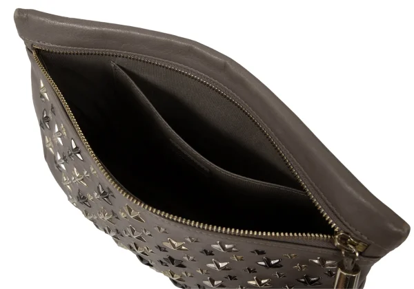 JIMMY CHOO Star-Studded Leather Clutch Bag K-174959_013