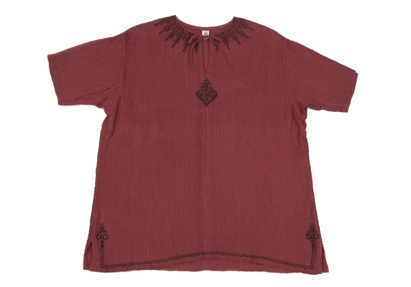 ISSEY MIYAKE HaaT Ethnic-Print Pintuck Top K-174964_002