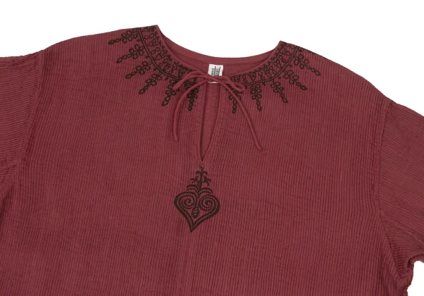 ISSEY MIYAKE HaaT Ethnic-Print Pintuck Top K-174964_003