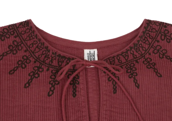 ISSEY MIYAKE HaaT Ethnic-Print Pintuck Top K-174964_004