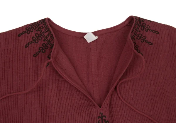 ISSEY MIYAKE HaaT Ethnic-Print Pintuck Top K-174964_006