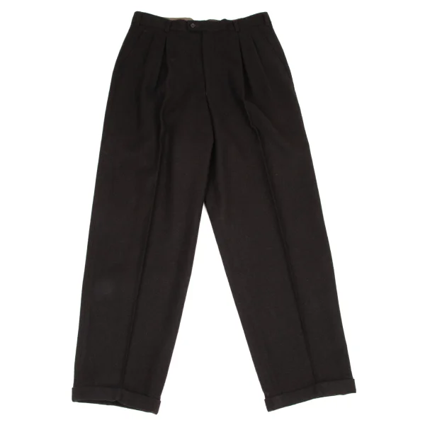 COMME des GARCONS HOMME Brushed Wool Double Tuck Pants Brown L K-174969_001