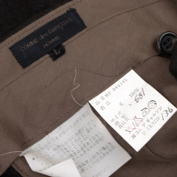 COMME des GARCONS HOMME Brushed Wool Double Tuck Pants K-174969_014