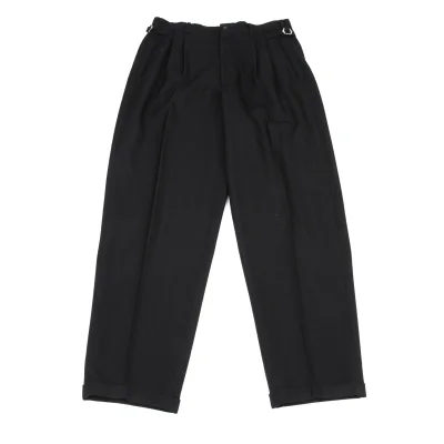 COMME des GARCONS HOMME Wool Shadow Striped Tuck Pants