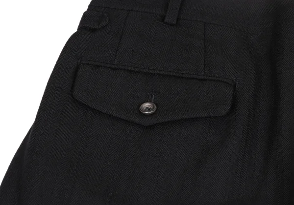 COMME des GARCONS HOMME Wool Shadow Striped Tuck Pants K-174972_014