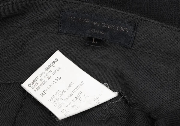 COMME des GARCONS HOMME Wool Shadow Striped Tuck Pants K-174972_016