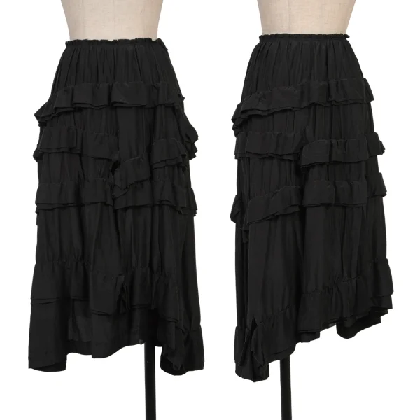 COMME des GARCONS Cotton Silk Frill Skirt Black M K-174974_001