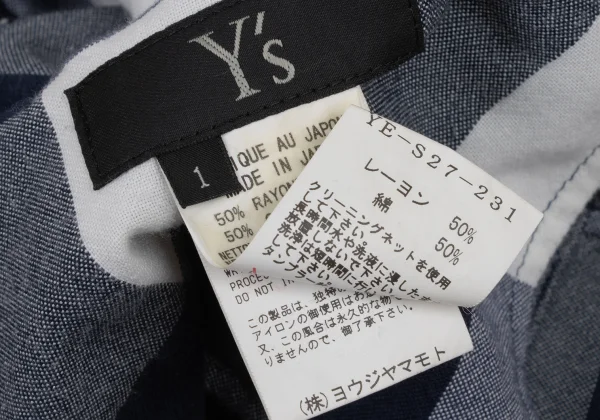 Y's Cotton Rayon Check 2WAY Skirt Pants K-174976_019
