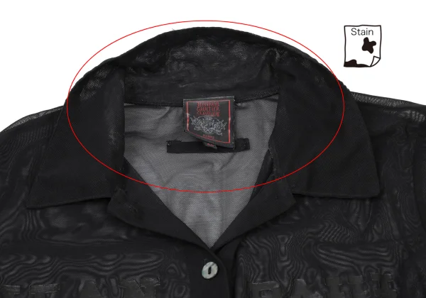 Jean Paul GAULTIER CLASSIQUE Rubber Logo Print Mesh Shirt K-174980_004