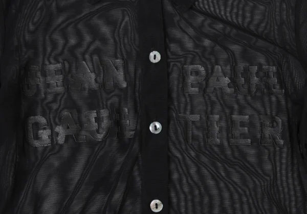 Jean Paul GAULTIER CLASSIQUE Rubber Logo Print Mesh Shirt K-174980_005
