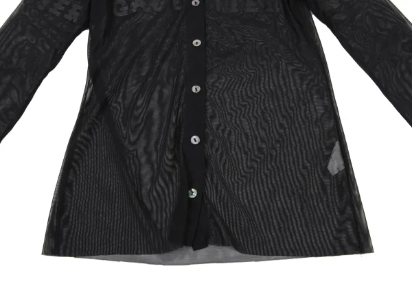 Jean Paul GAULTIER CLASSIQUE Rubber Logo Print Mesh Shirt K-174980_010