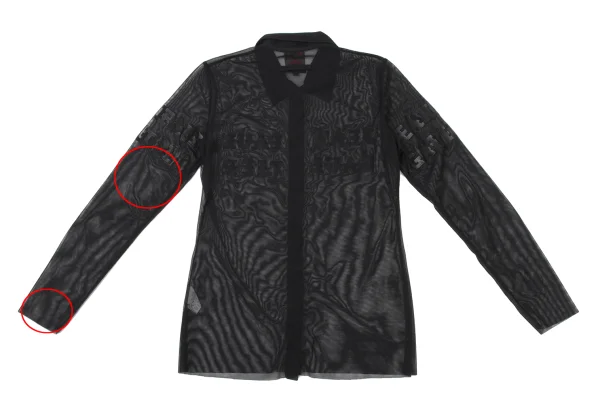 Jean Paul GAULTIER CLASSIQUE Rubber Logo Print Mesh Shirt K-174980_012