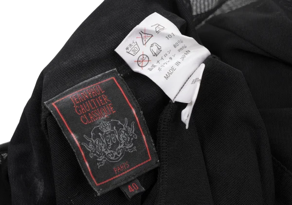 Jean Paul GAULTIER CLASSIQUE Rubber Logo Print Mesh Shirt K-174980_018