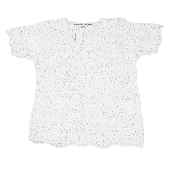 COMME des GARCONS Cotton Lace Short Sleeve Knit K-174985_002