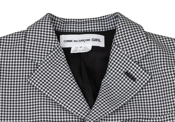 COMME des GARCONS GIRL Poly Ribbon Frill Hem Houndstooth Jacket K-174986_004