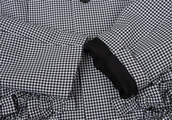 COMME des GARCONS GIRL Poly Ribbon Frill Hem Houndstooth Jacket K-174986_009