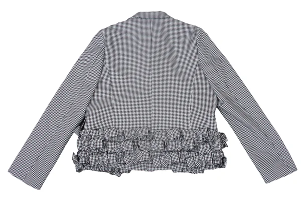 COMME des GARCONS GIRL Poly Ribbon Frill Hem Houndstooth Jacket K-174986_015